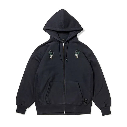 430 fourthirty / AF "MOUNT PENGUIN" EMB Z/U PARKA / フォーサーティ マウンテンペンギン 刺繍 ジップアップ パーカー